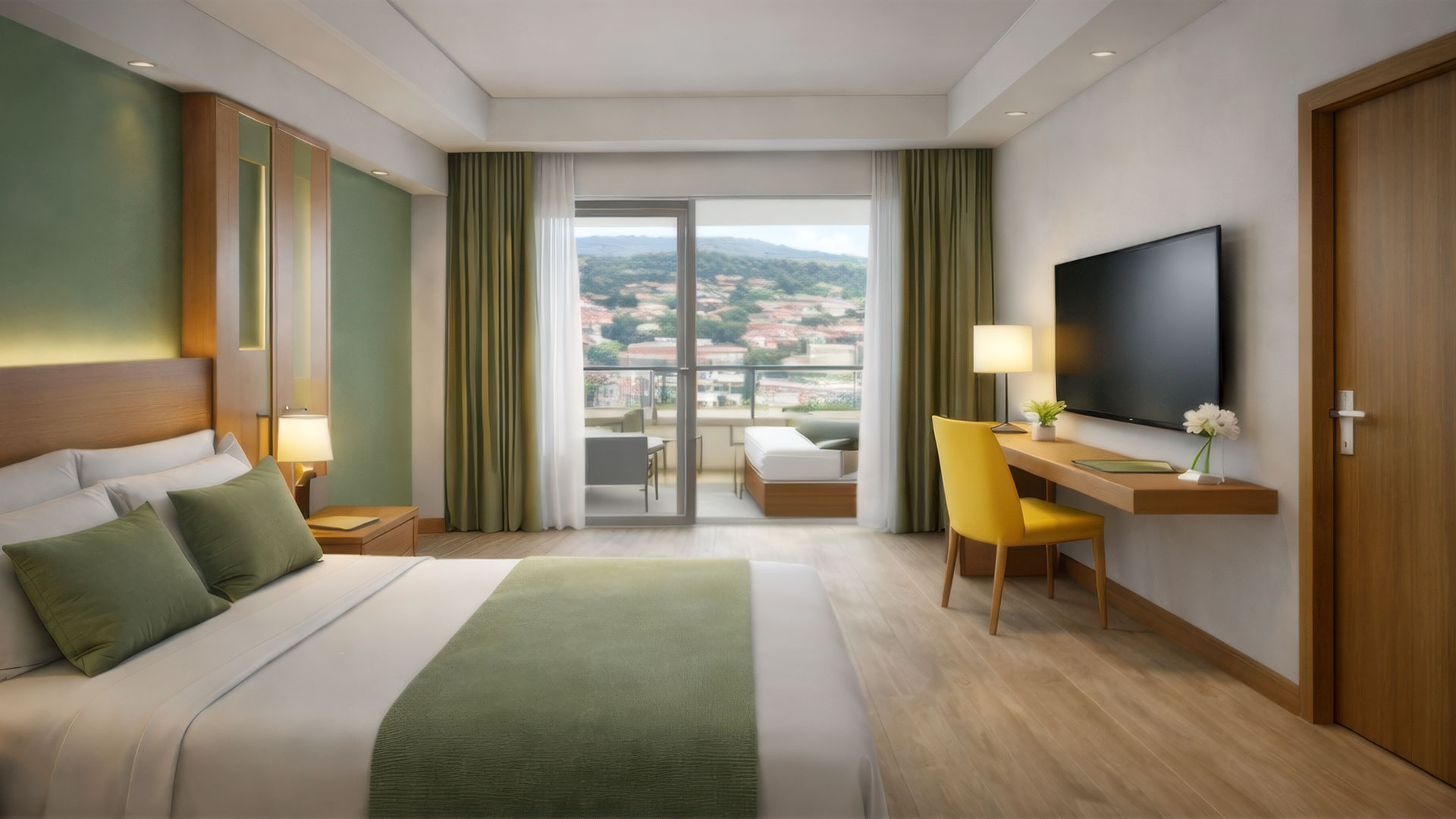 Superior-Verbindungszimmer mit Landblick